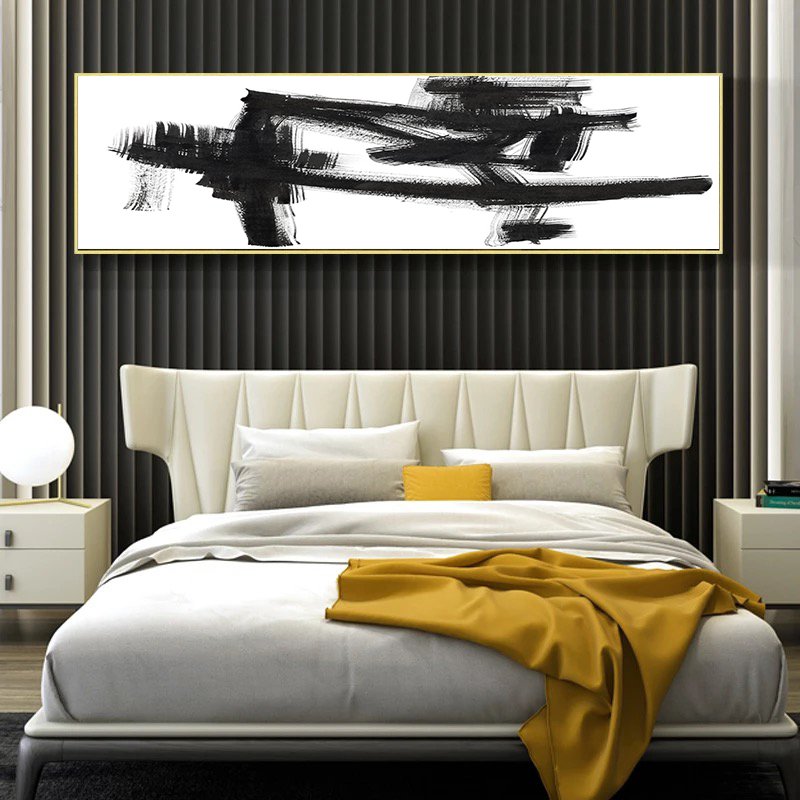 120x50cm Panoramik Kanvas Tuval Tablo Soyut Kod: P057